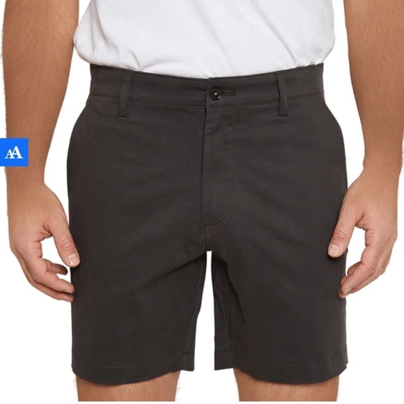 Slate & Stone 7" COTTON TWILL SHORT in Charcol - Picture 6 of 6